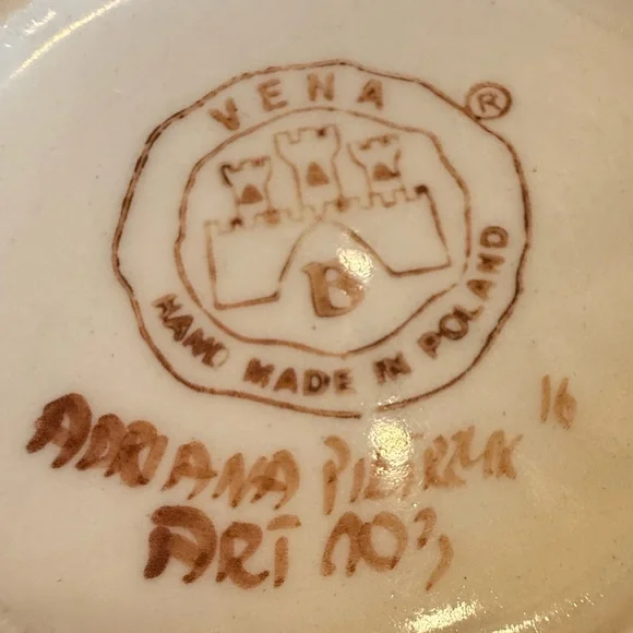 VENA Blue Rose Polish Pottery Butterfly Coffee Mug - Picture 8 of 8